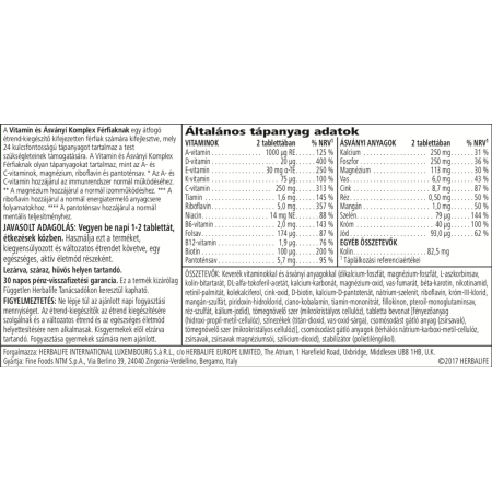 Formula 2 Vitamin & Ásványi Komplex Férfiaknak - 60 db