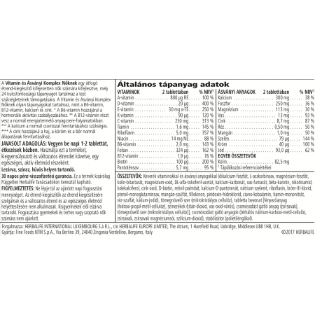Formula 2 Vitamin & Ásványi Komplex Nőknek – 60 db 